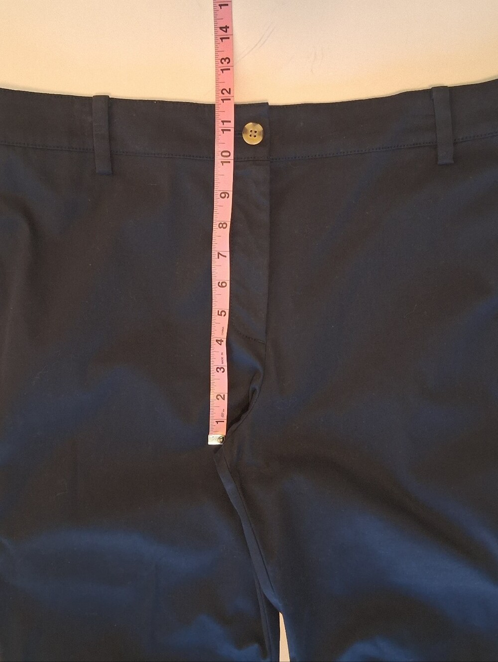 Talbots Perfect Crop Pant Navy Blue Stretch Chino Plus Sz 16W - Picture 10 of 12